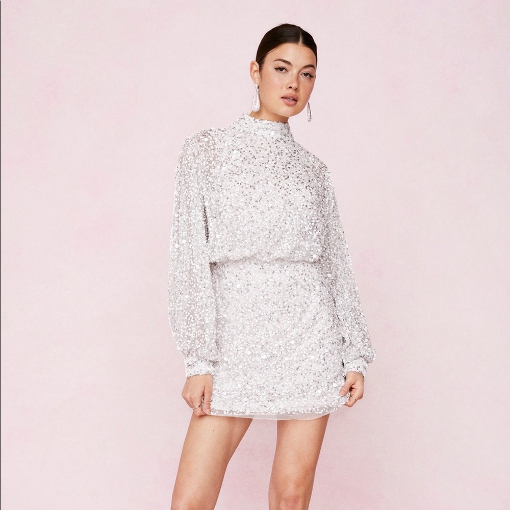 Worn once! Nasty Gal sequin mini dress - Size 0